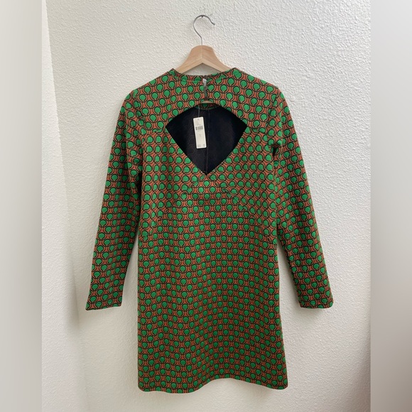 NWT Maeve mod long sleeve dress - small. Green and orange - Picture 5 of 5